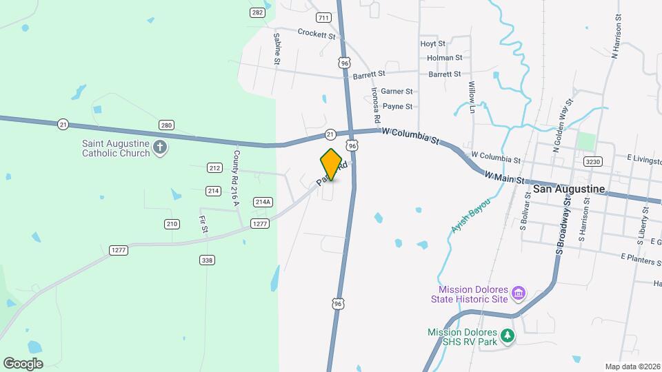 San Augustine Seniors Apartments Map and Location Details