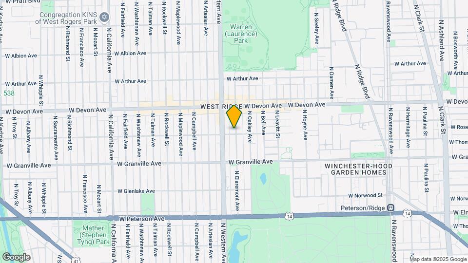 6300-6304 N Claremont Ave Map and Location Details