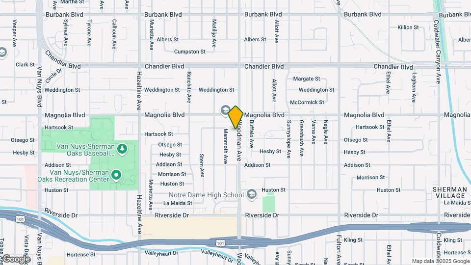 5117 Woodman Ave #1 Map and Location Details