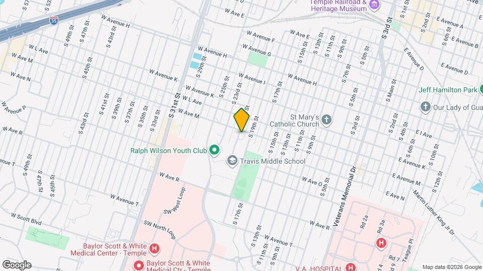 1305 S 21st St Map and Location Details