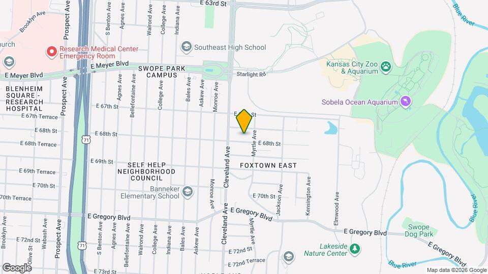 3822 E 68th St Map and Location Details