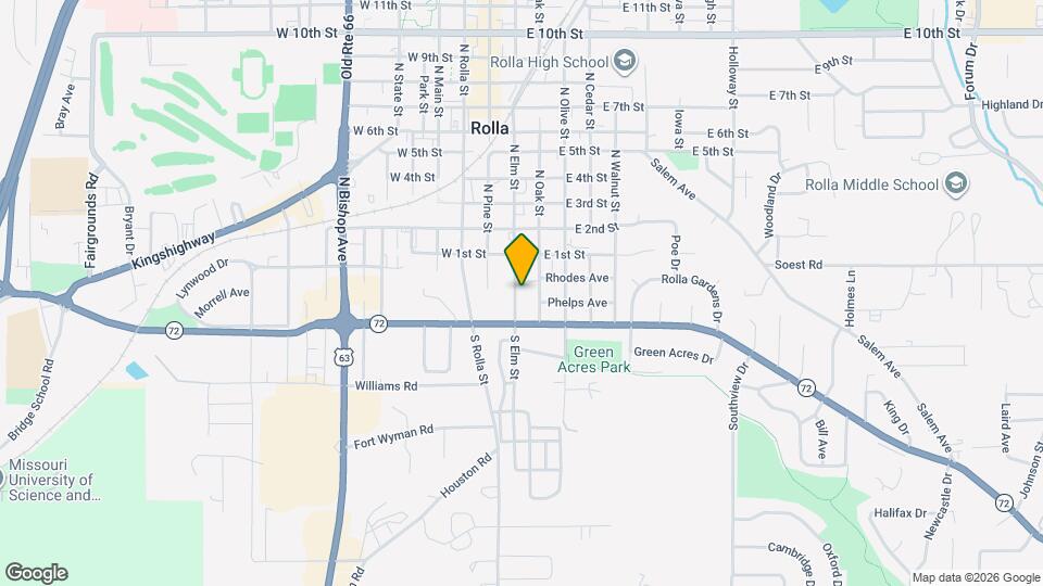 114 S Elm St Map and Location Details