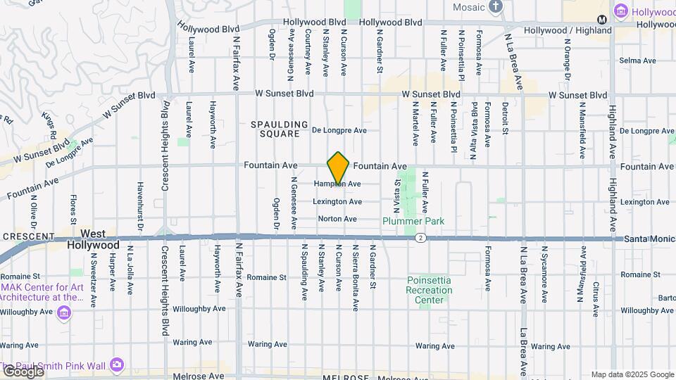 7606 Hampton Ave Mapa y Detalles de la Ubicación