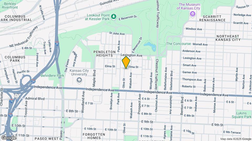 411-413 Olive St Map and Location Details
