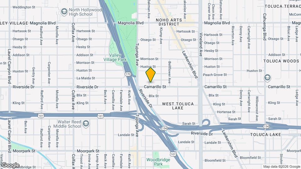 11285 Camarillo St, Unit 1 Bedroom Unit Mapa y Detalles de la Ubicación