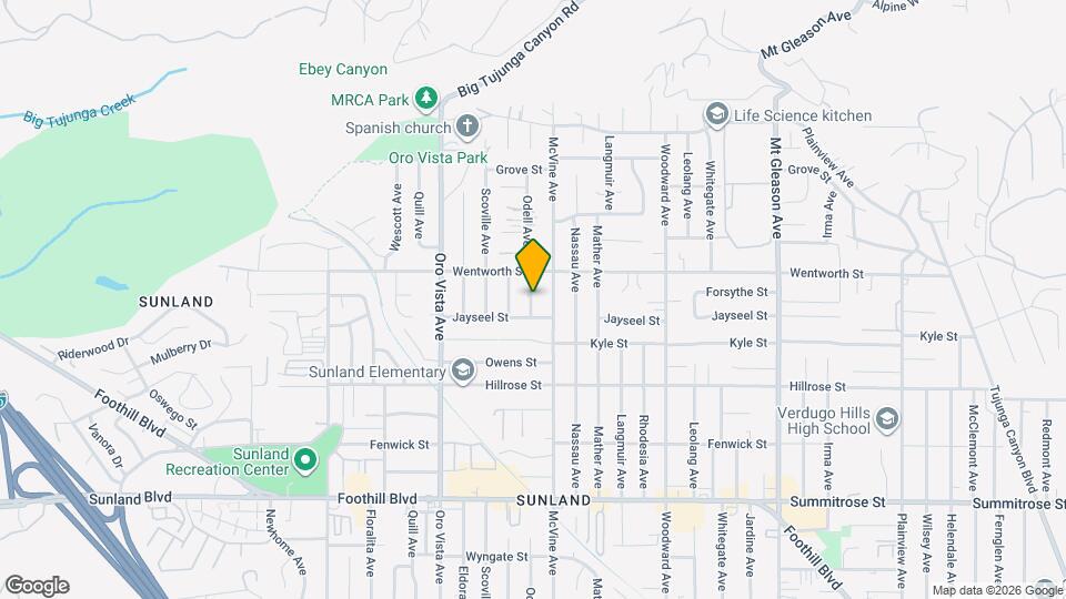 10832 1/2 Odell Ave Map and Location Details