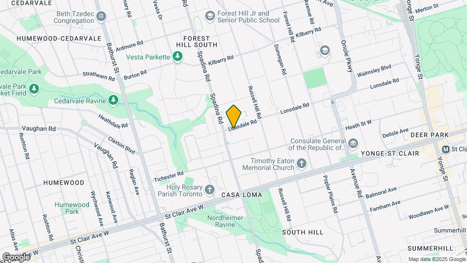 321 Lonsdale Rd Map and Location Details
