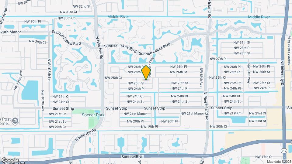 9521 NW 25th St Map and Location Details