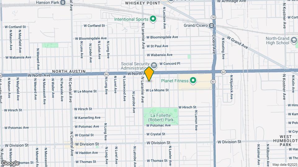 1522 N Leamington Ave Map and Location Details