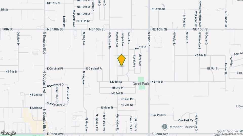 621 Juniper Ave Map and Location Details