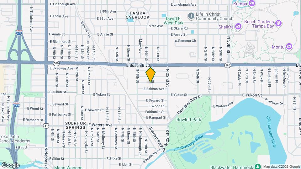 1821 E Humphrey St Map and Location Details