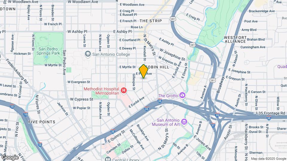 603 E Evergreen St Map and Location Details