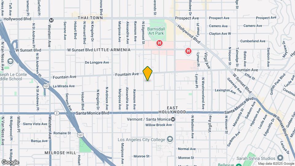1234 N Edgemont St Map and Location Details