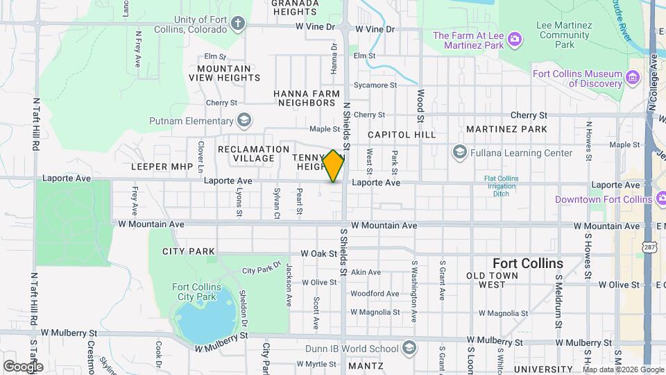 1113 Laporte Ave Map and Location Details