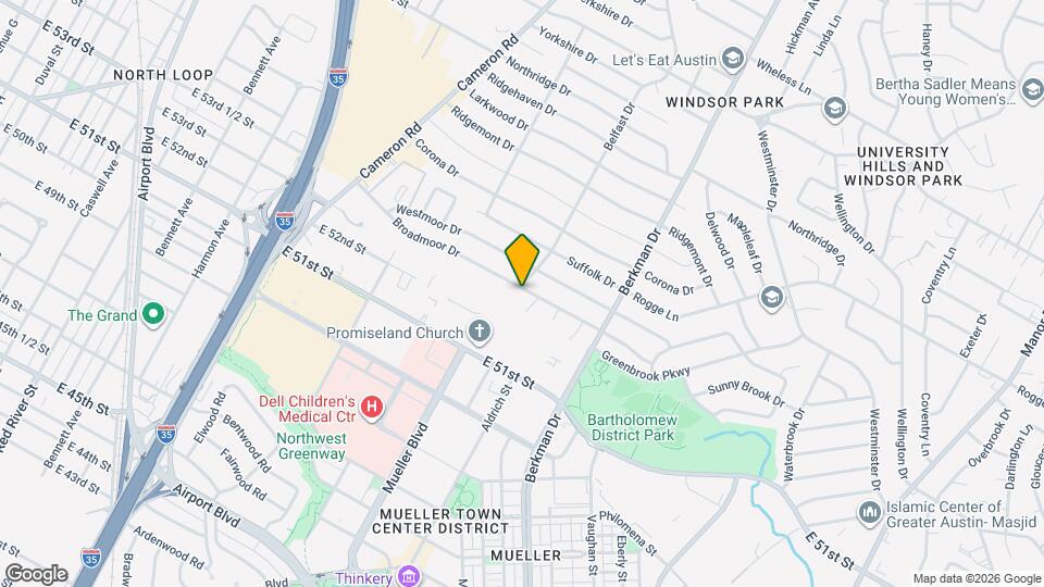 1501 Broadmoor Dr Map and Location Details