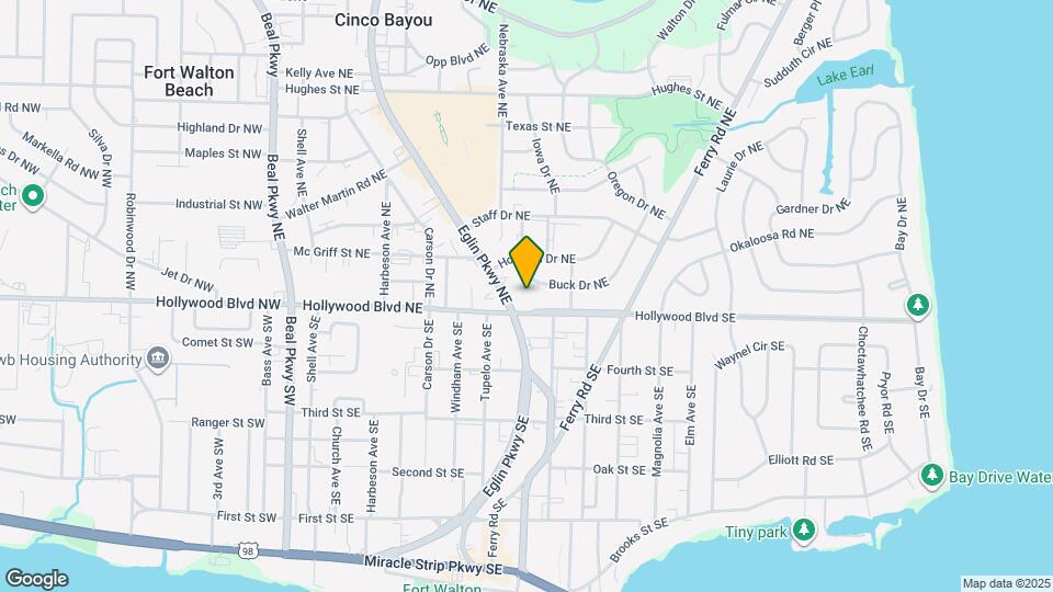 9 Eglin Pky NE, Unit Shalimar Rentals Mapa y Detalles de la Ubicación