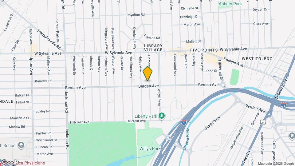 3809 Homewood Ave Map and Location Details