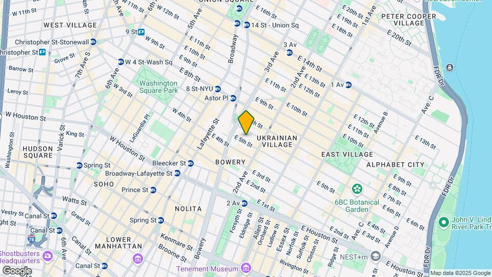 221 E 5th St Map and Location Details