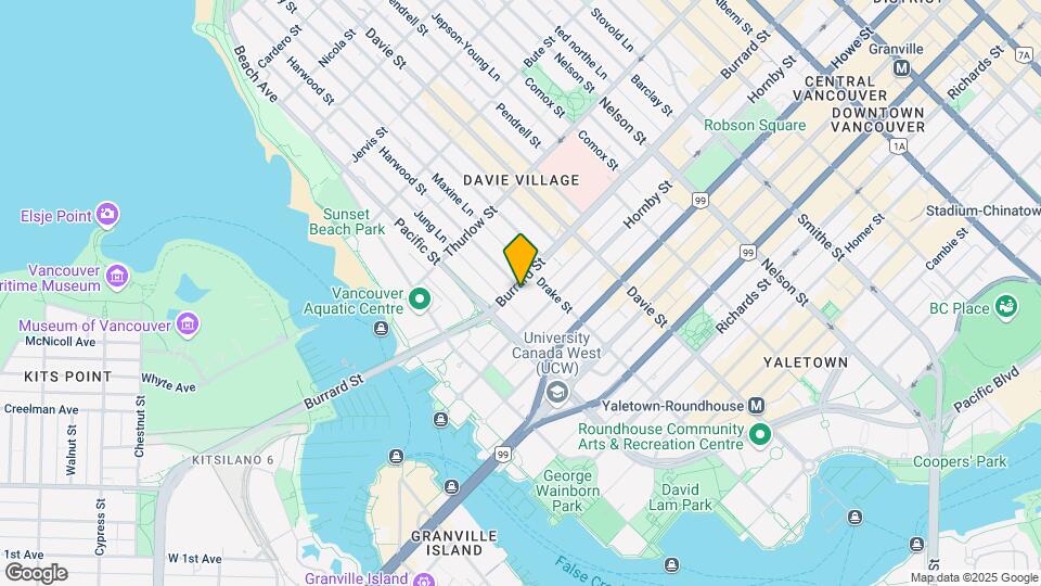 1330 Burrard St Map and Location Details