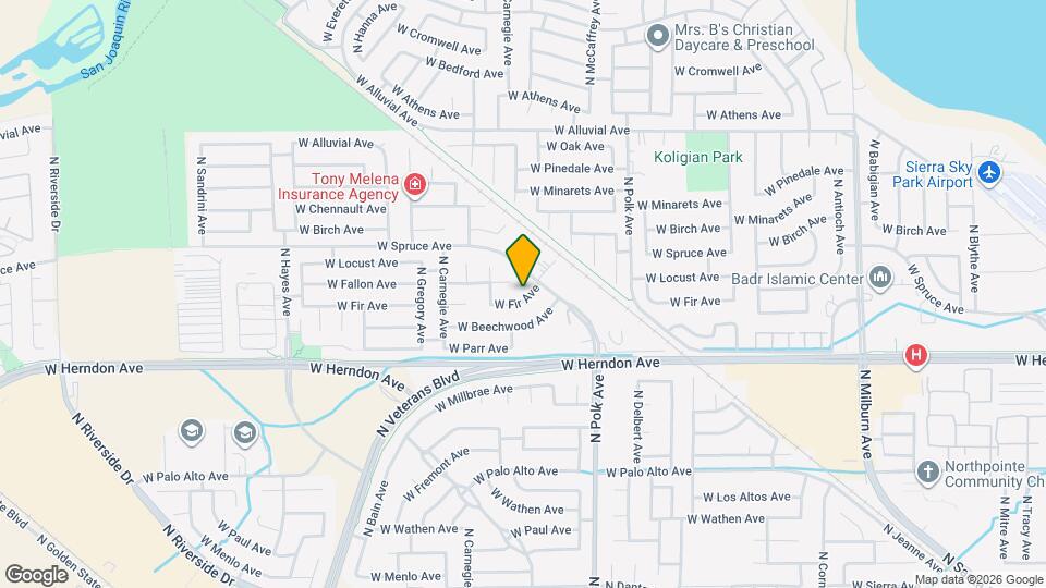 5566 W Fir Ave Map and Location Details