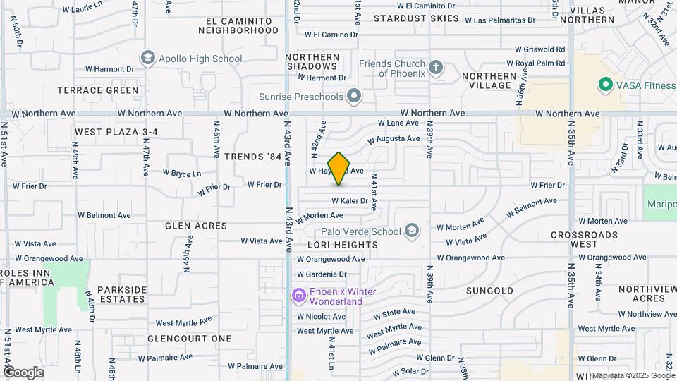 4151 W Frier Dr Map and Location Details