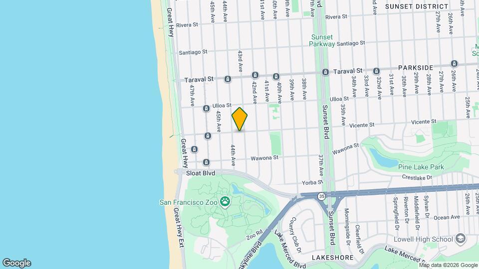 3225 Vicente St Map and Location Details