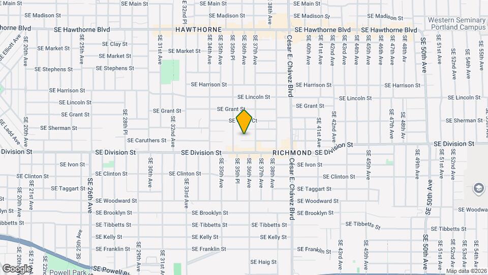 3585 SE Caruthers St Map and Location Details