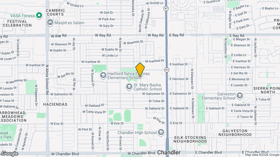 661 N Sunland Dr Map and Location Details