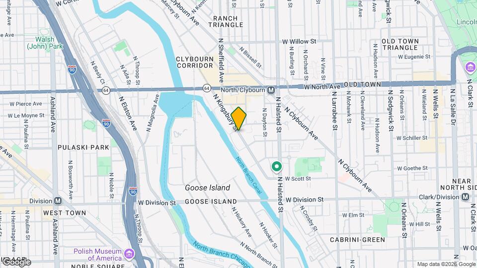 1450 N Kingsbury St Map and Location Details