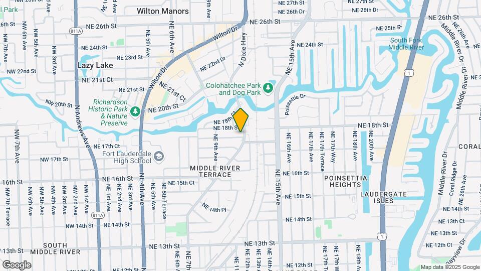 1151 NE 17th Ct Map and Location Details