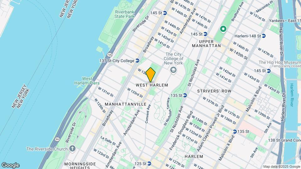 501 W 135th St Map and Location Details