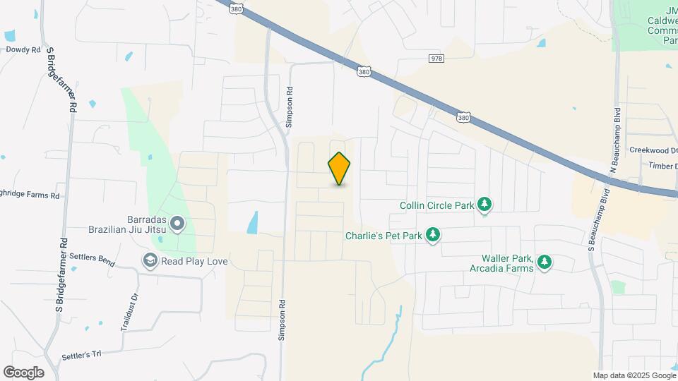 1034 Raintree Rd Map and Location Details