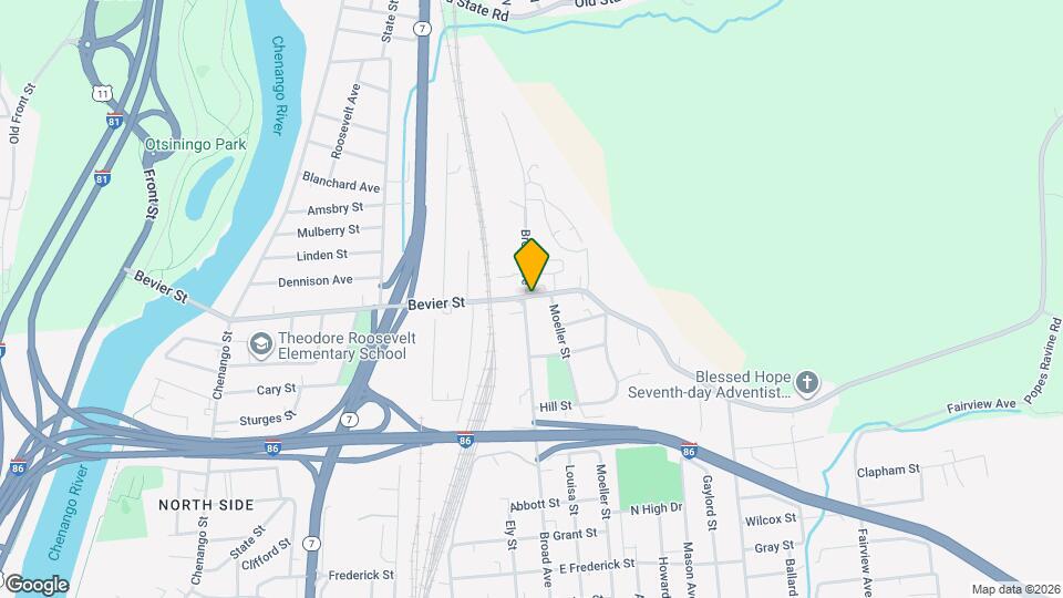 102 Bevier St Map and Location Details