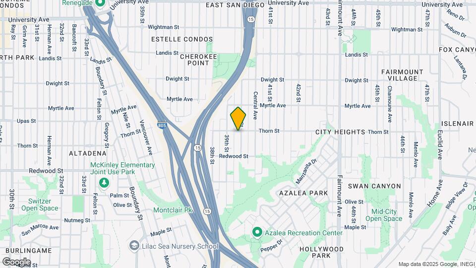 3933 Thorn Street Map and Location Details