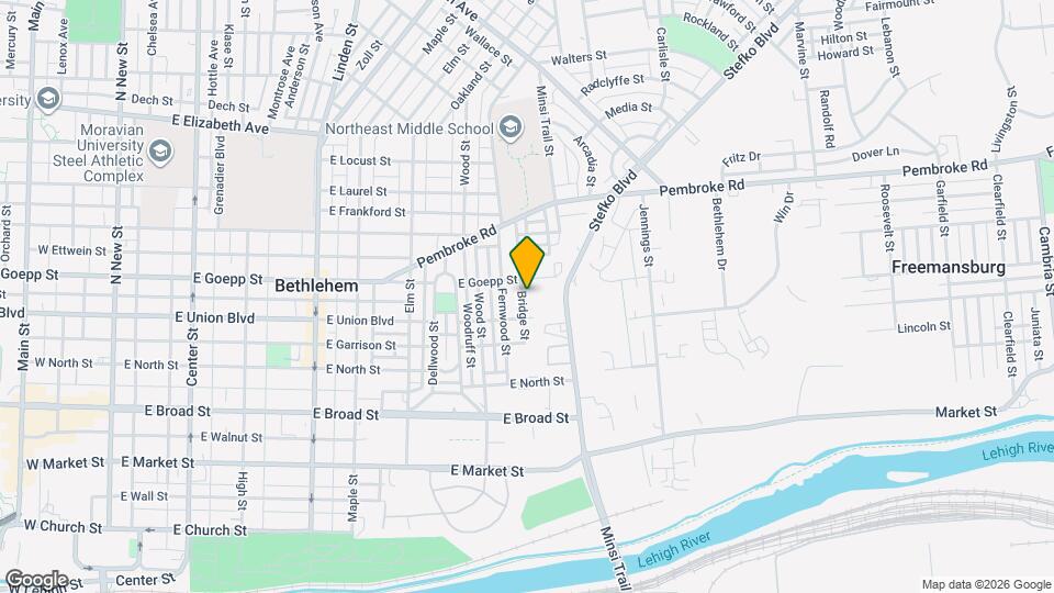 820 Bridge St, Unit Apt 1 Map and Location Details