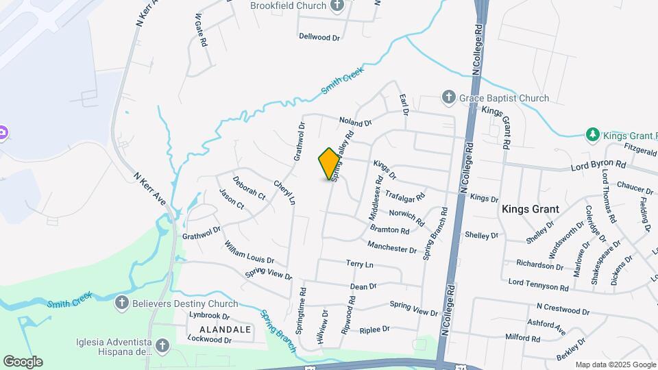 921 Spring Valley Rd Map and Location Details