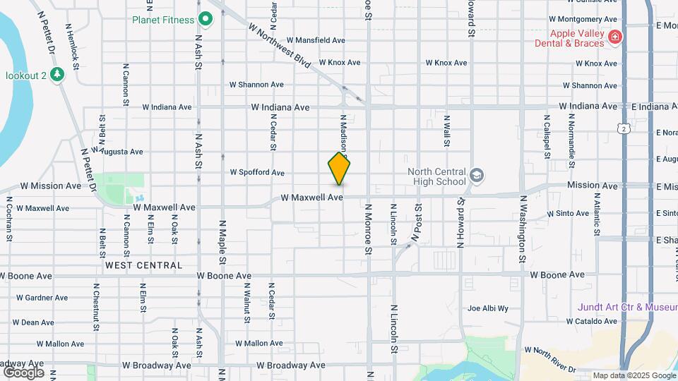 1104 W Maxwell Ave Map and Location Details