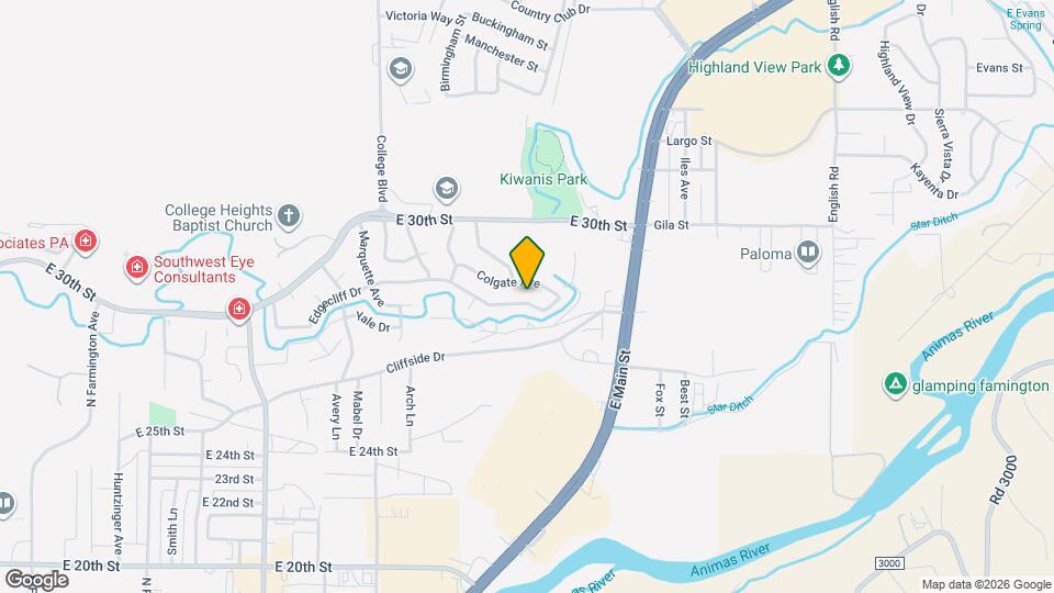 3500 Edgecliff Dr Map and Location Details