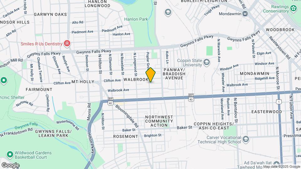 2001 Poplar Grove St Map and Location Details