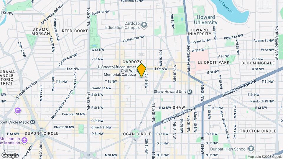 1217 T St NW Mapa y Detalles de la Ubicación