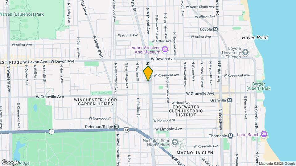 1605 W Thome Ave, Unit 2 Map and Location Details