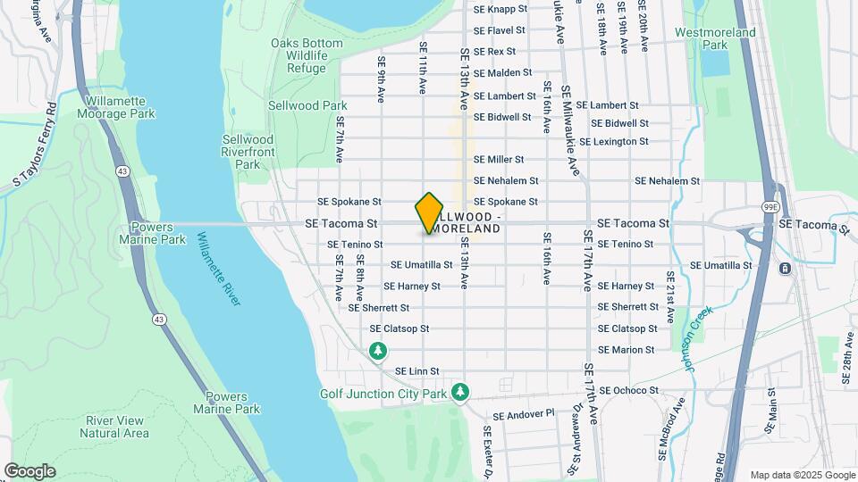 1111 SE Tenino St Map and Location Details