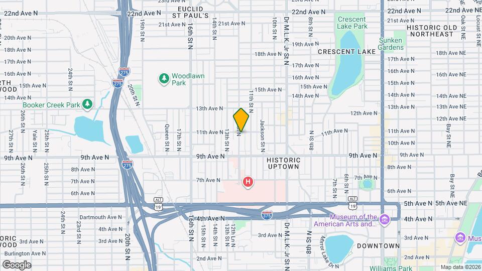 1037 12th St N, Unit 1 Map and Location Details