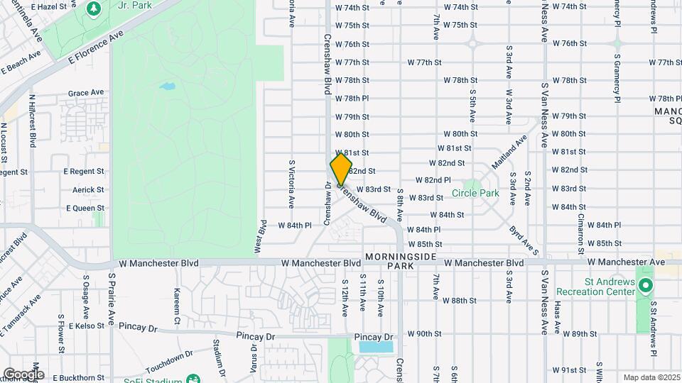 8227 Crenshaw Blvd Map and Location Details
