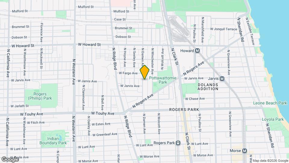 7355 N Damen Ave Mapa y Detalles de la Ubicación