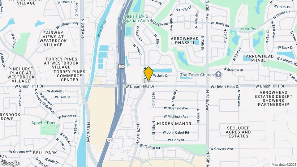 7841 W McRae Way Mapa y Detalles de la Ubicación
