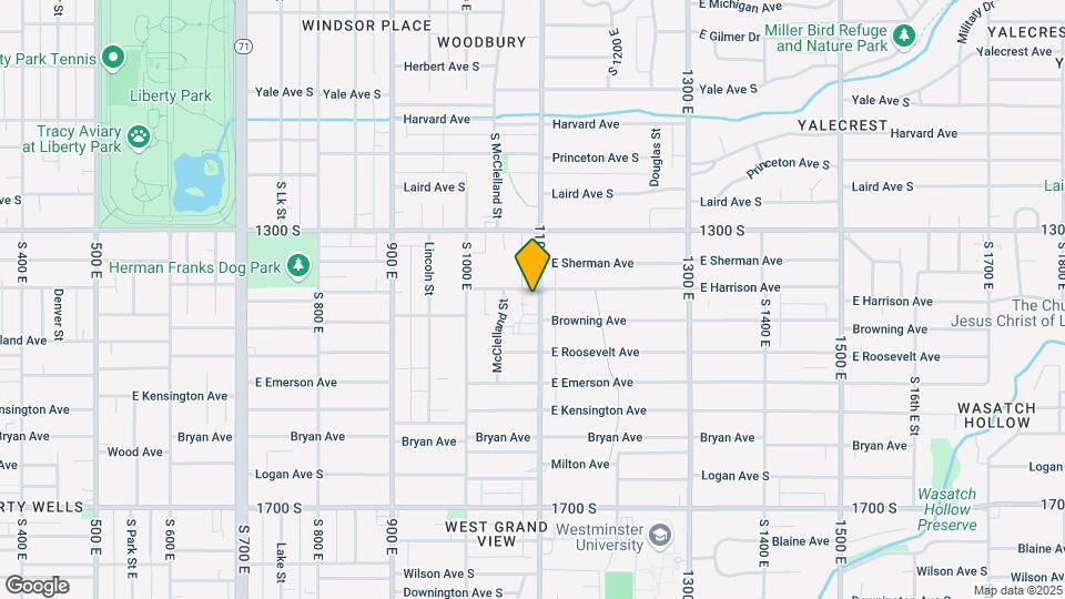 1386 S 1100 E Map and Location Details