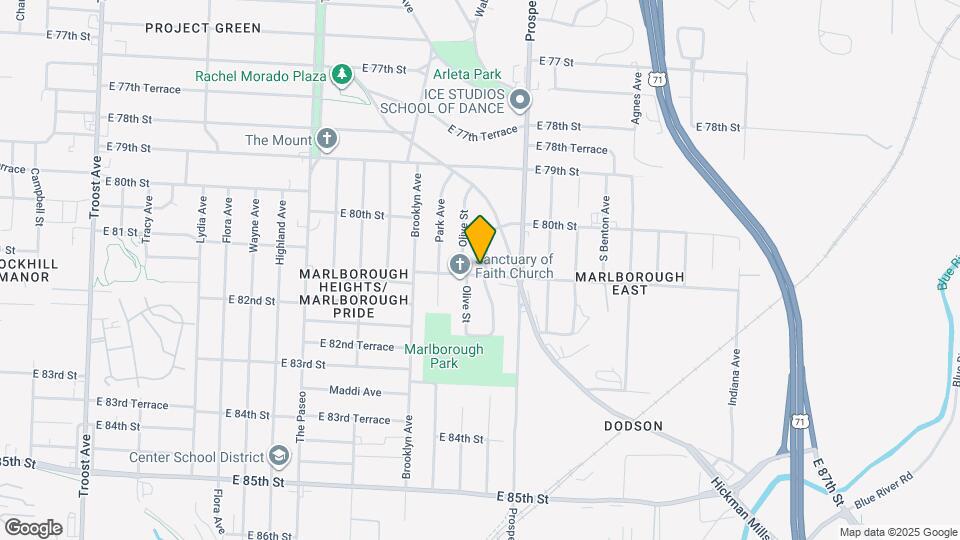 8044 Wabash Ave Map and Location Details