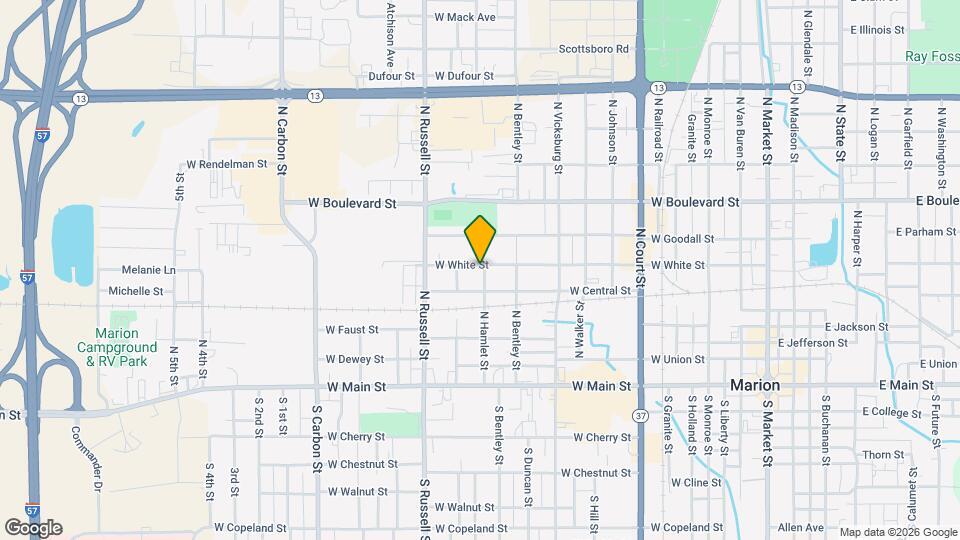 1201 W White St Map and Location Details