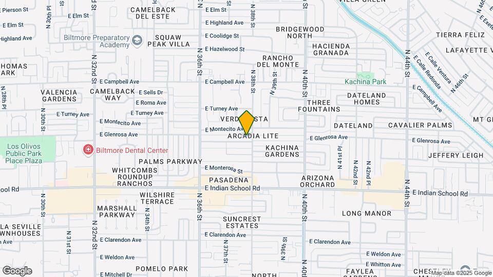 3738-3740 E Glenrosa Ave Mapa y Detalles de la Ubicación